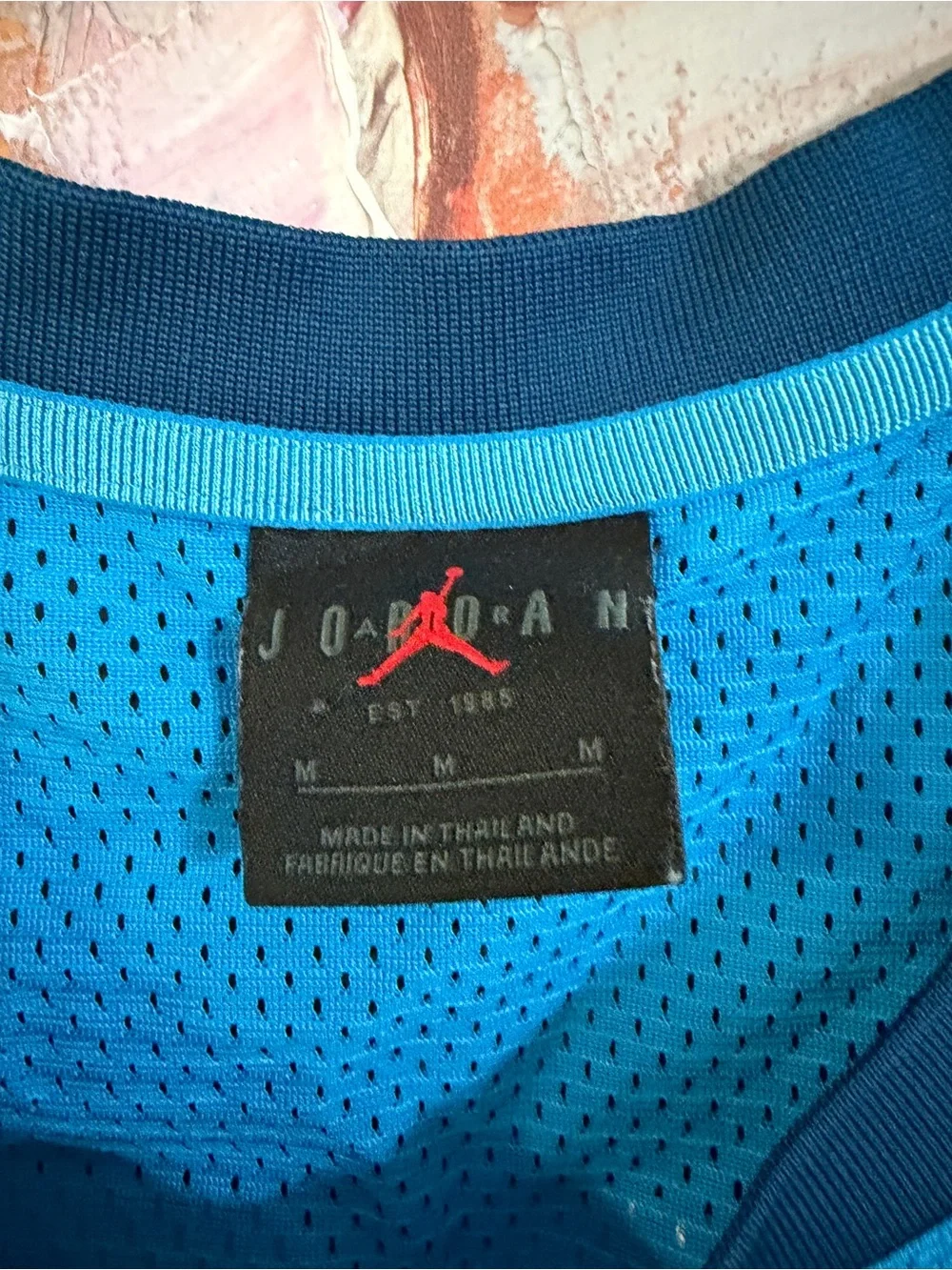 Jordan Kids Blue Mesh Tank with Navy Trim